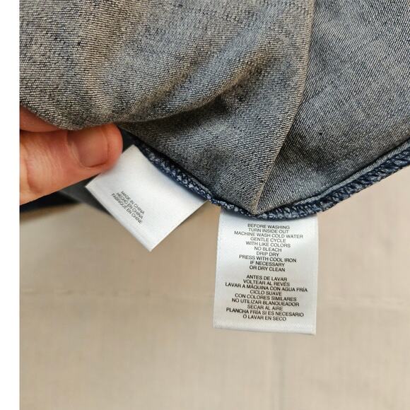 Anne klein Denim Dress Women's Size 4 Collared Casual Luxury minimalism - Picture 10 of 10